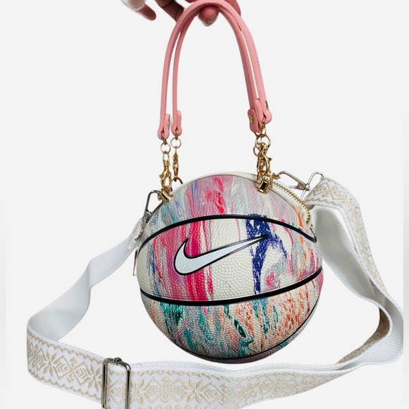 NIKE 7” Multicolor Custom Basketball Crossbody Bag - Picture 1 of 9